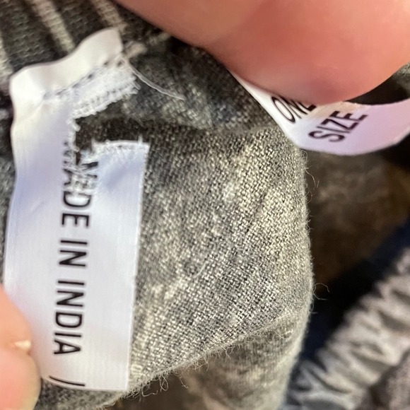 A Rare Bird Freedom Genie Pants OS Vintage Black Cotton Linen Boho Grunge unisex - Picture 9 of 15